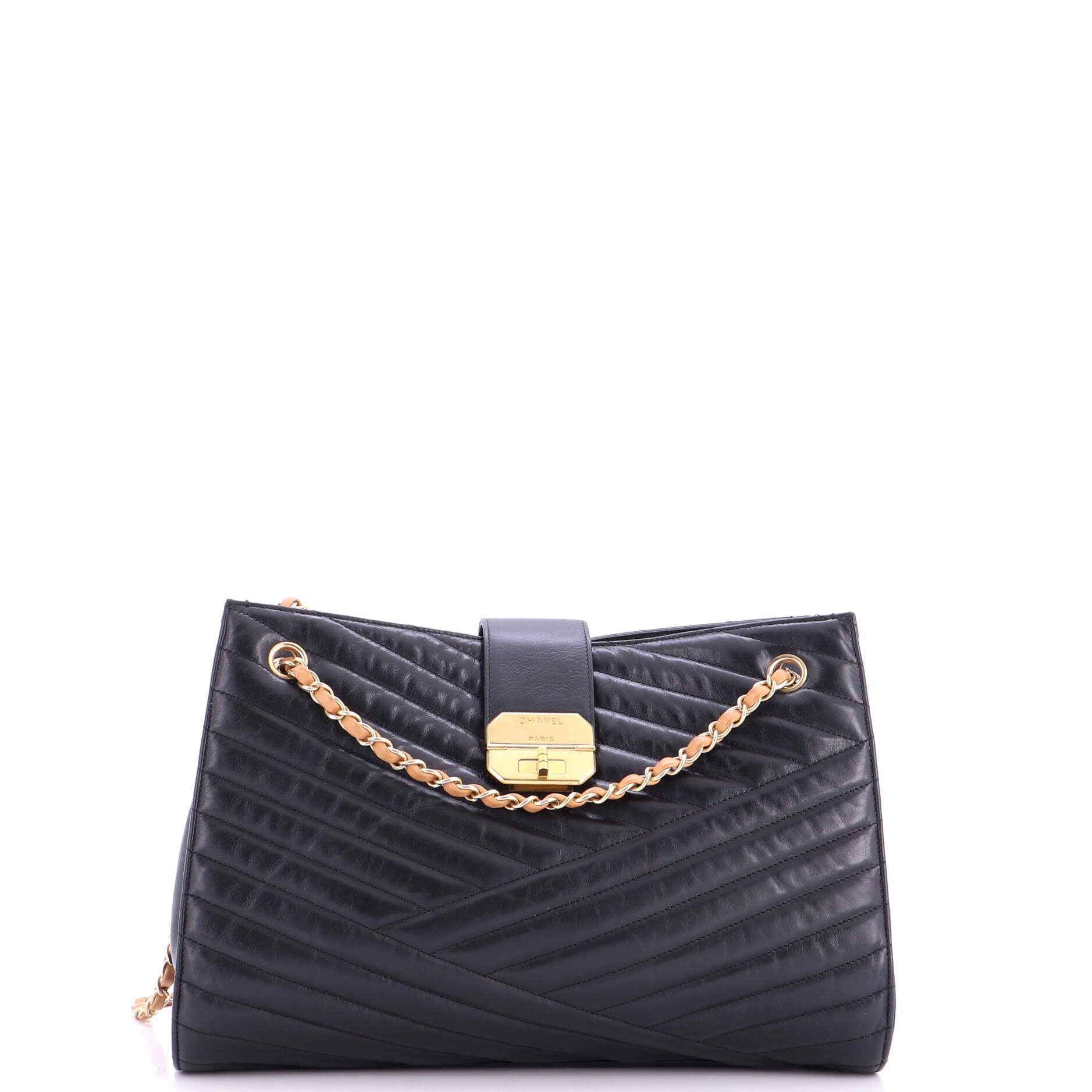 Gabrielle Tote Chevron Leather Large