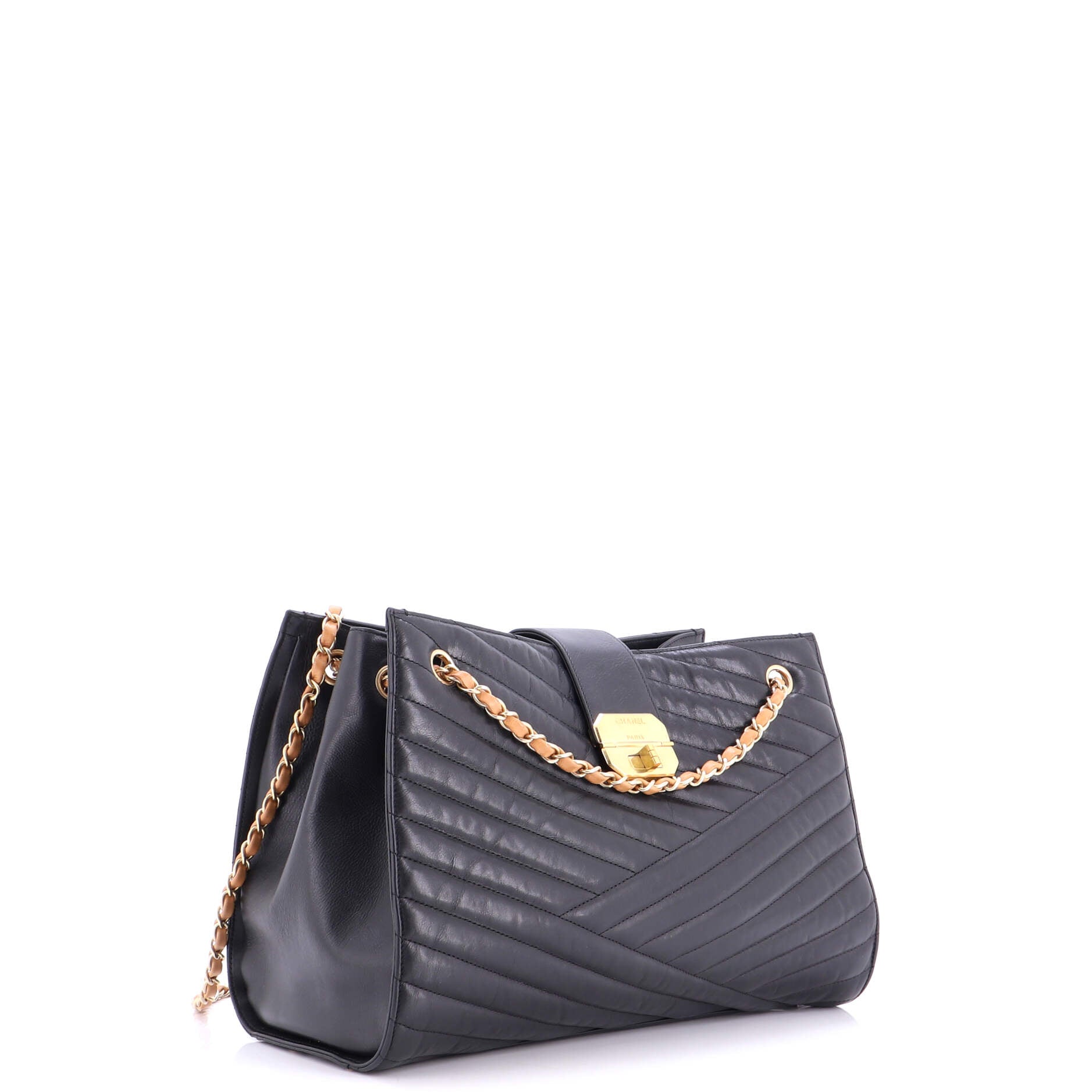 Gabrielle Tote Chevron Leather Large - Image 2