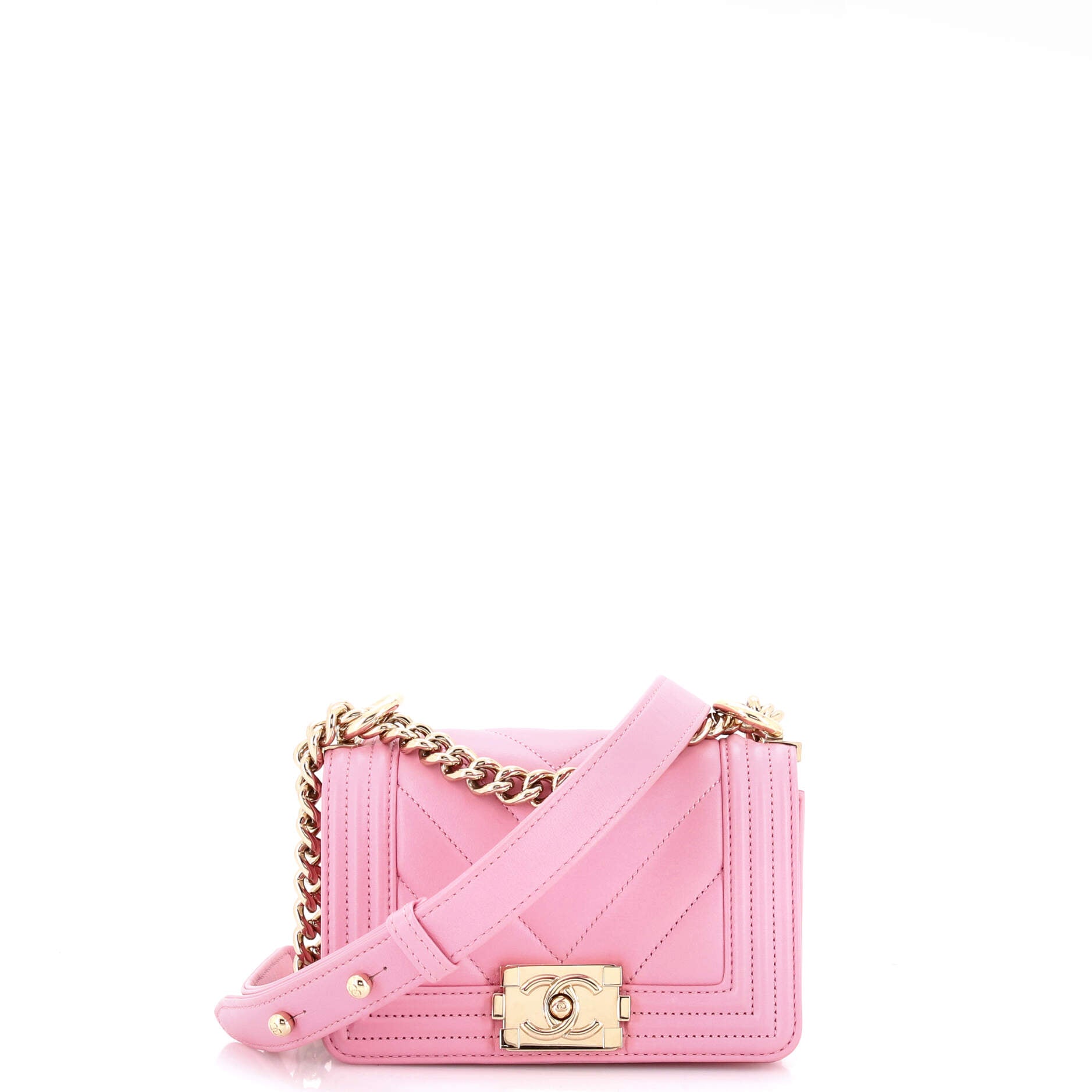 Boy Flap Bag Chevron Lambskin Mini