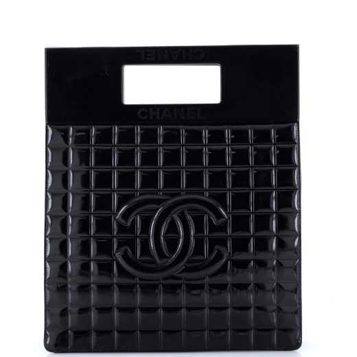 Chocolate Bar Resin Frame Tote Quilted Patent Tall