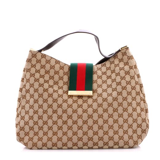 New Ladies Web Hobo GG Canvas Large