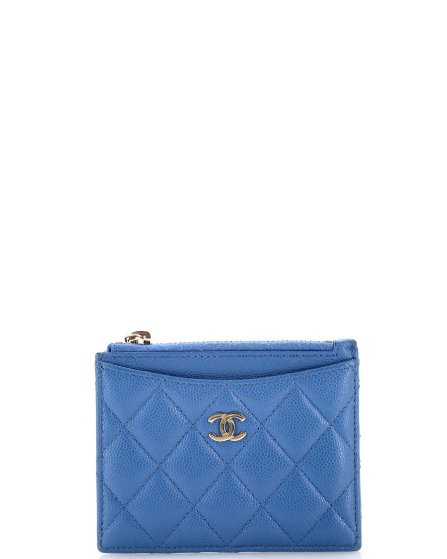 CC Zip Card Holder Quilted Caviar