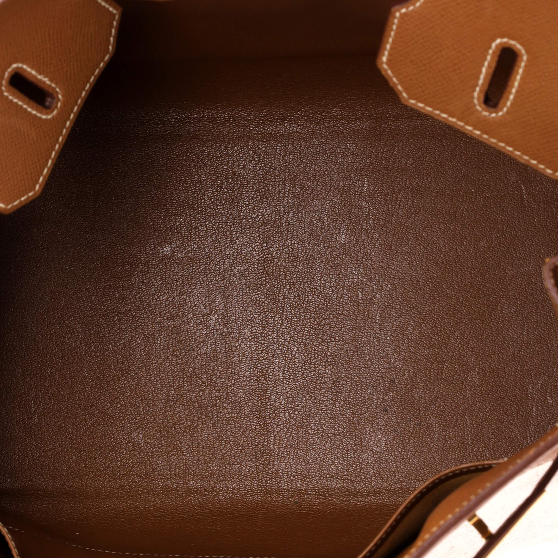 Birkin Handbag Toile and Gold Courchevel with Gold Hardware 35 - Image 6