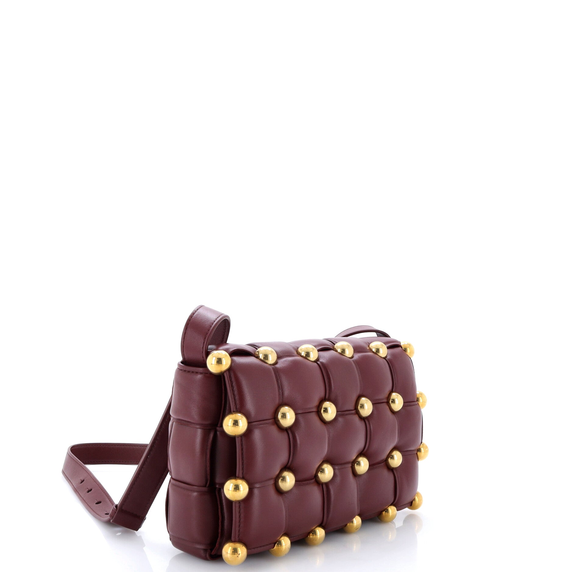 Cassette Crossbody Bag Studded Padded Maxi Intrecciato Leather - Image 2