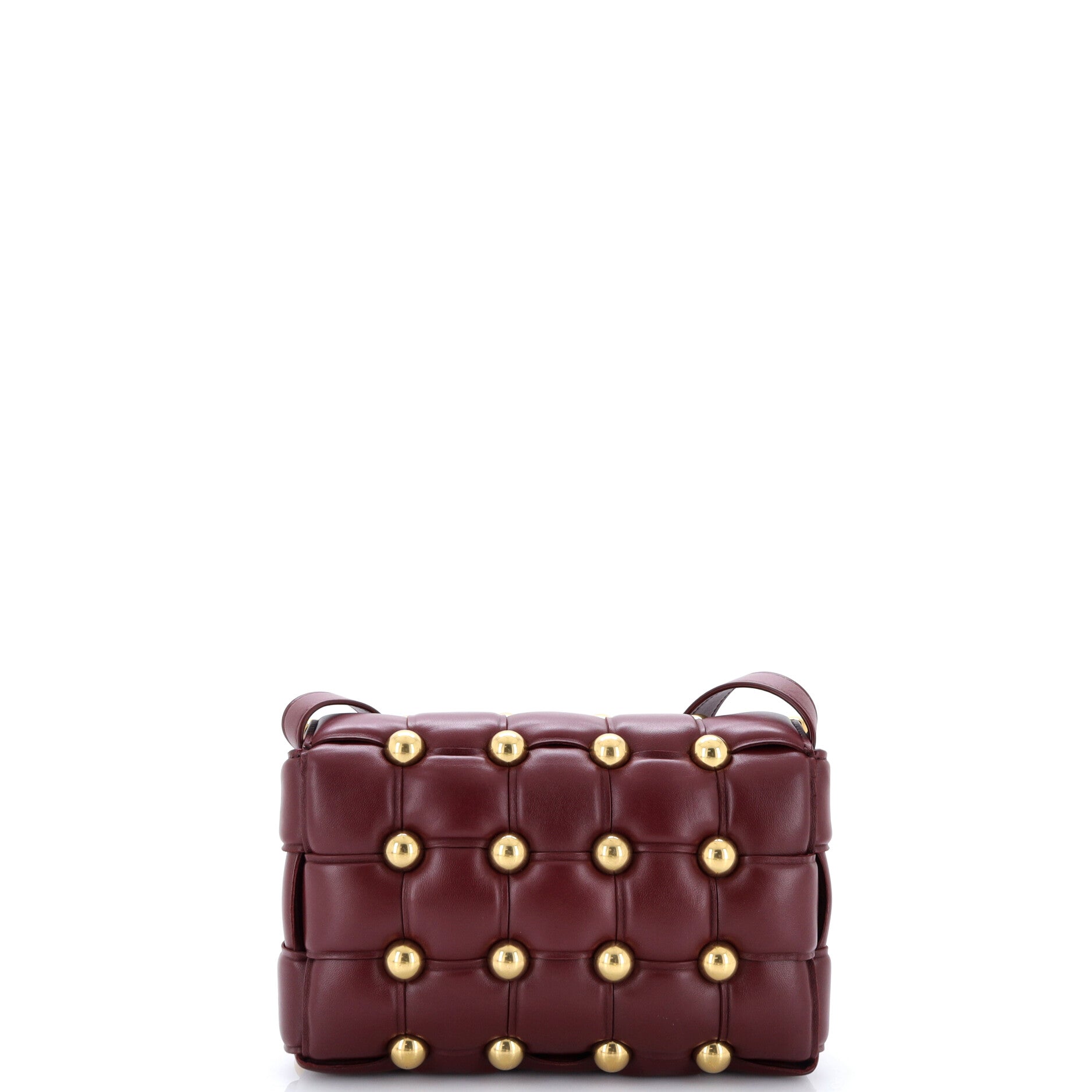 Cassette Crossbody Bag Studded Padded Maxi Intrecciato Leather - Image 3