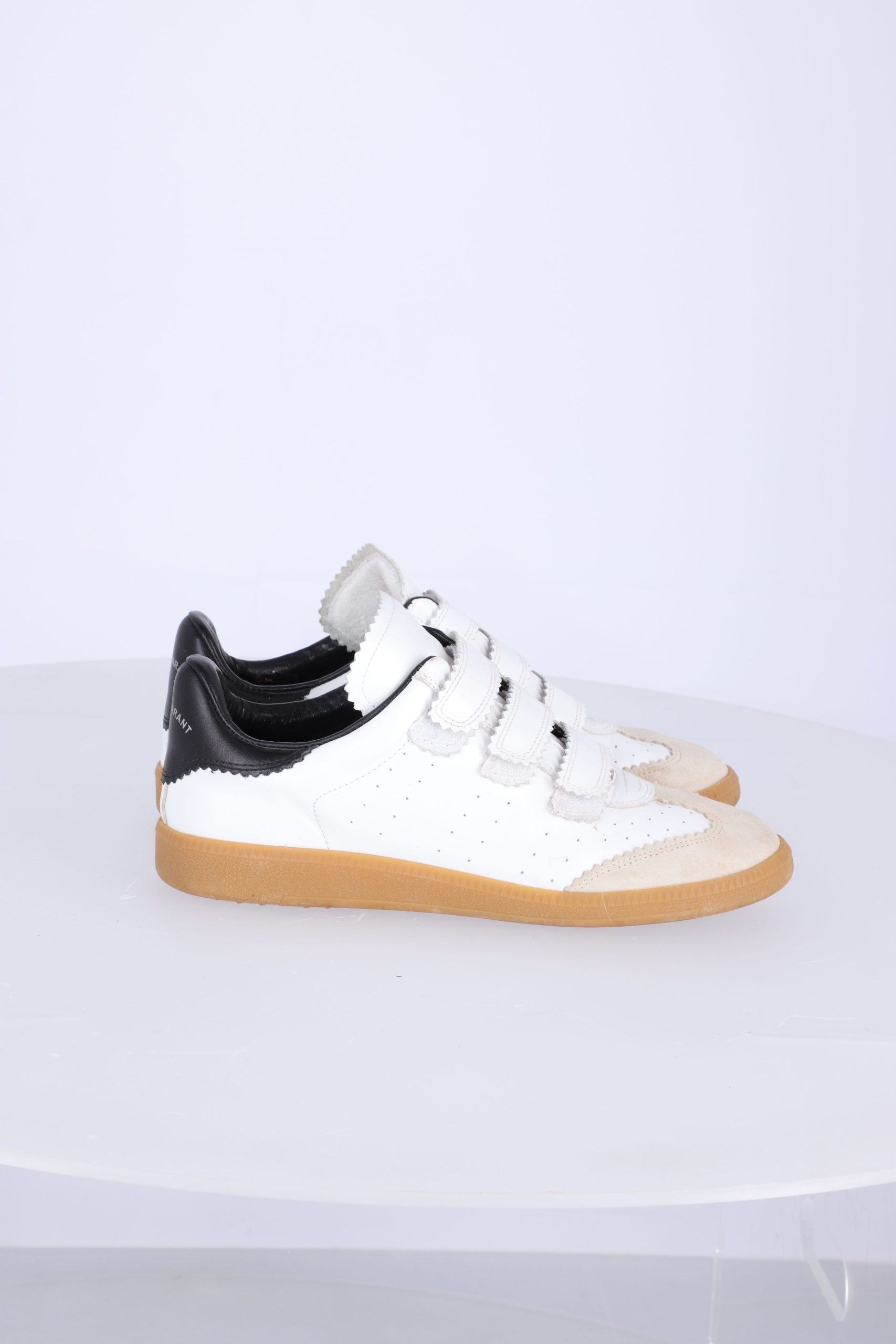 Women's Isabel Marant Beth Sneakers in White Leather - Image 10