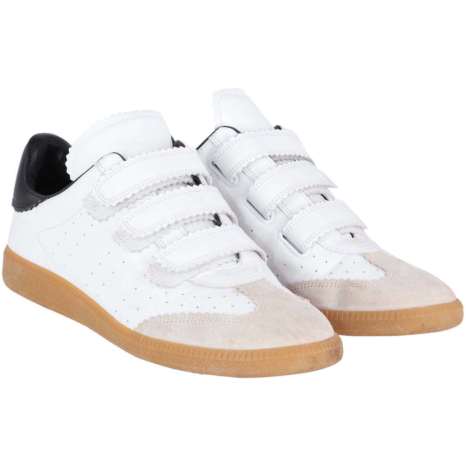 Women's Isabel Marant Beth Sneakers in White Leather - Image 2