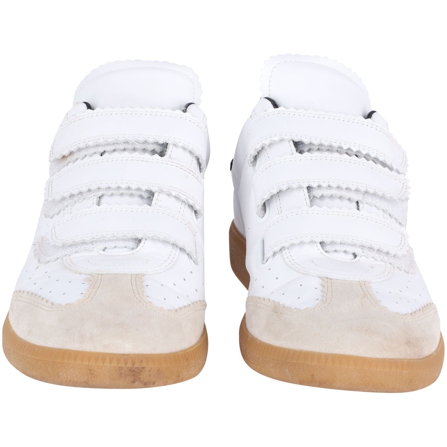 Women's Isabel Marant Beth Sneakers in White Leather - Image 3