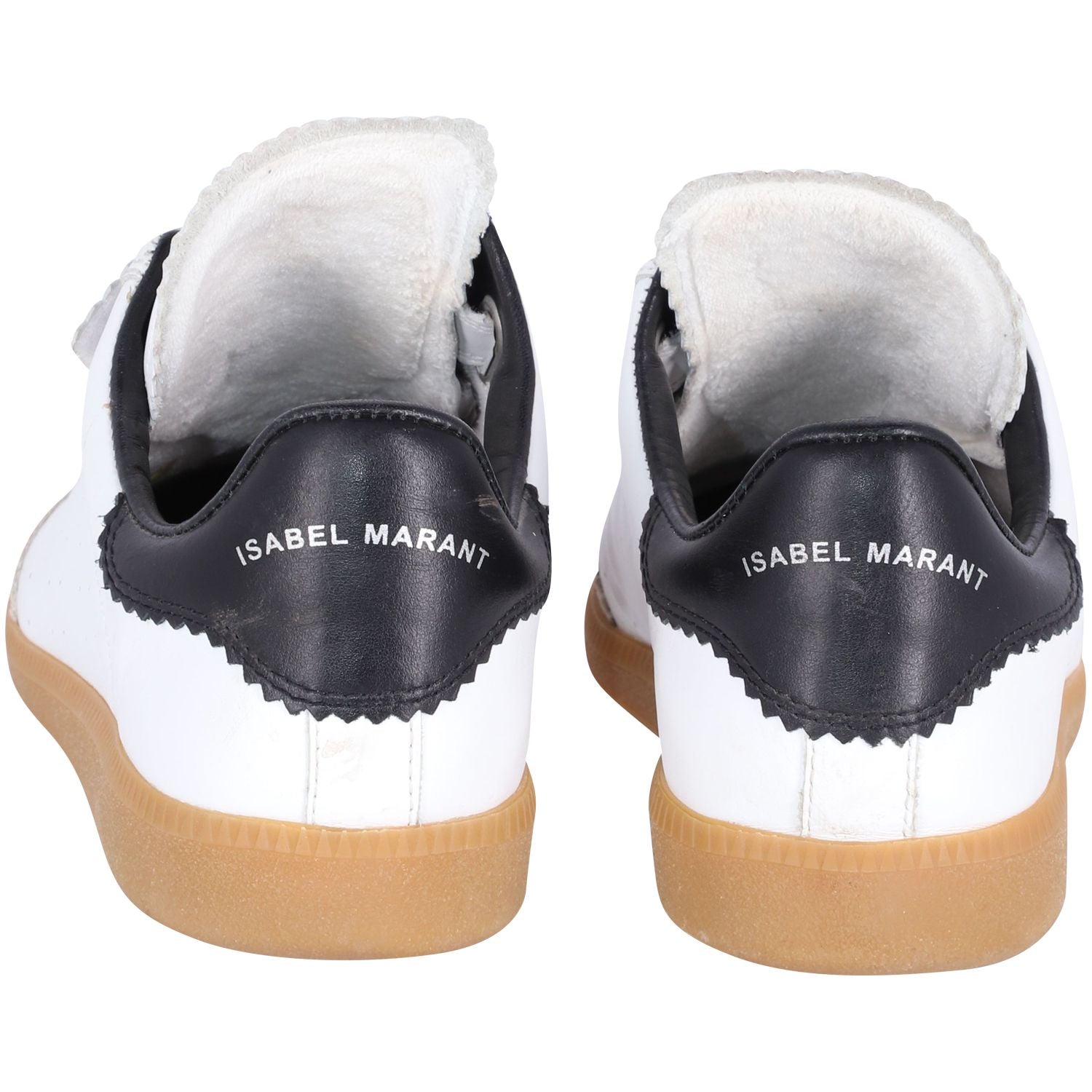 Women's Isabel Marant Beth Sneakers in White Leather - Image 4