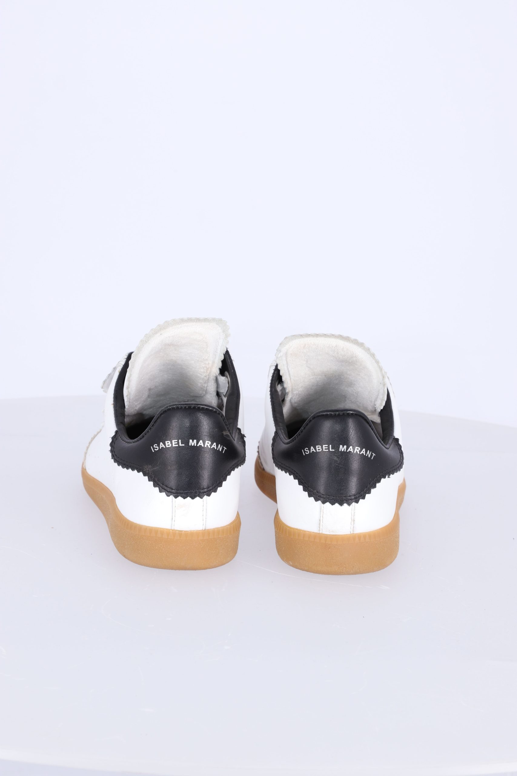 Women's Isabel Marant Beth Sneakers in White Leather - Image 6