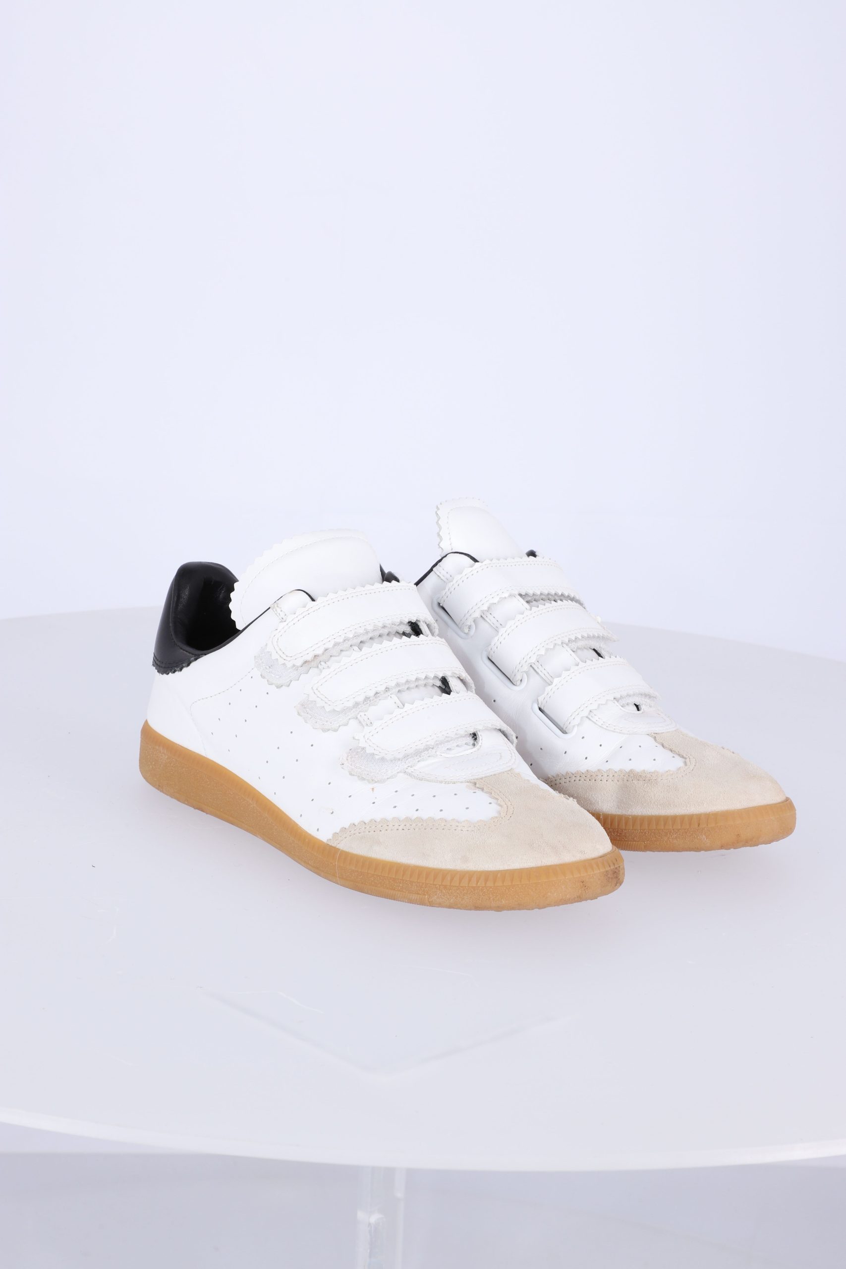Women's Isabel Marant Beth Sneakers in White Leather - Image 8