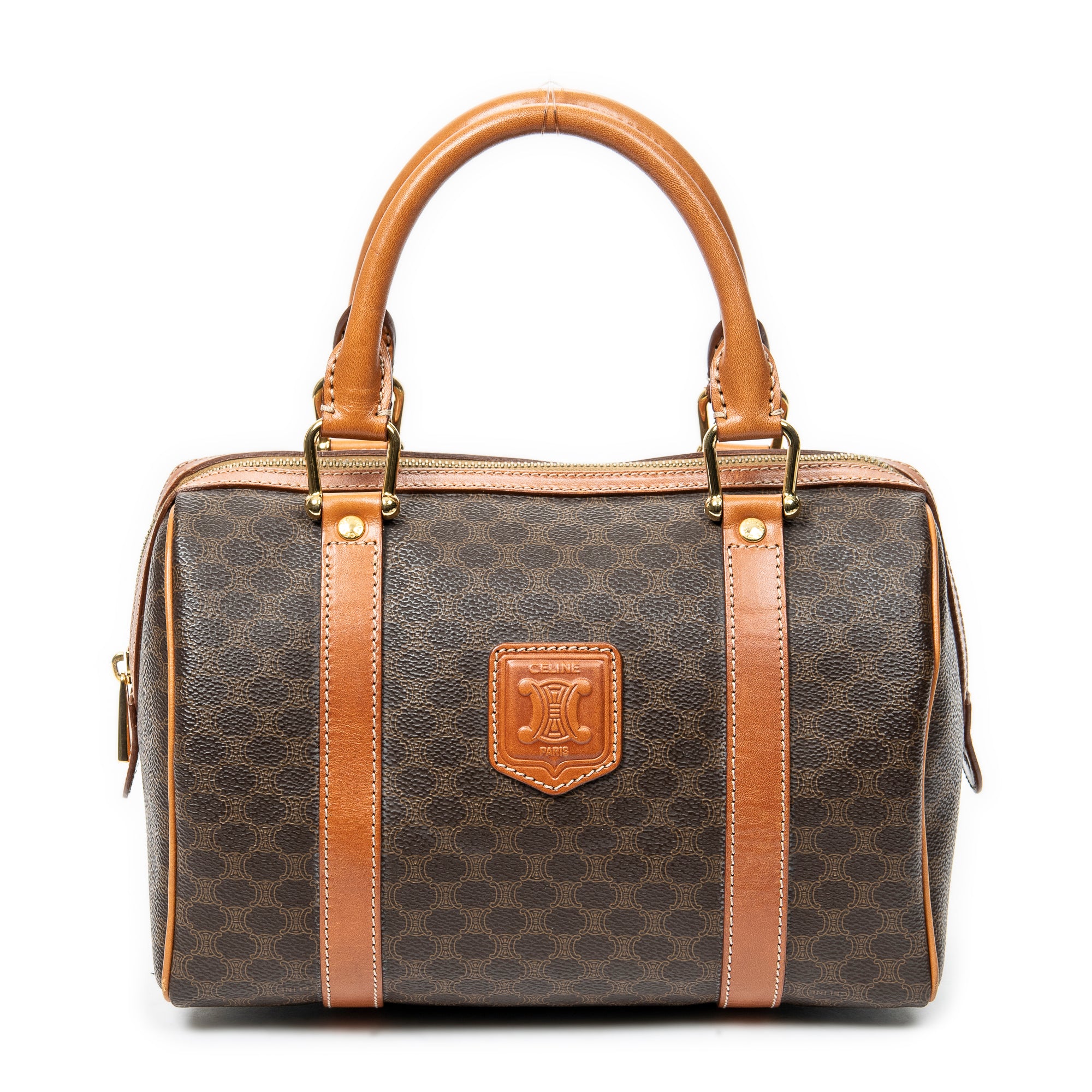Boston Bag Triomphe Coated Canvas Small