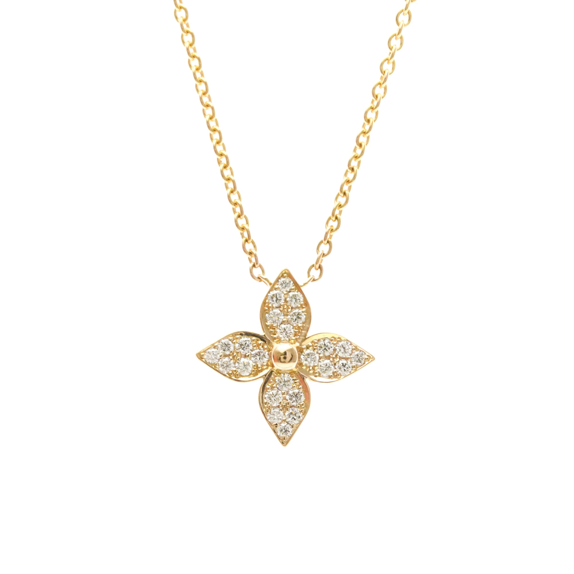 Pendant Necklace 18K Rose Gold with Diamond