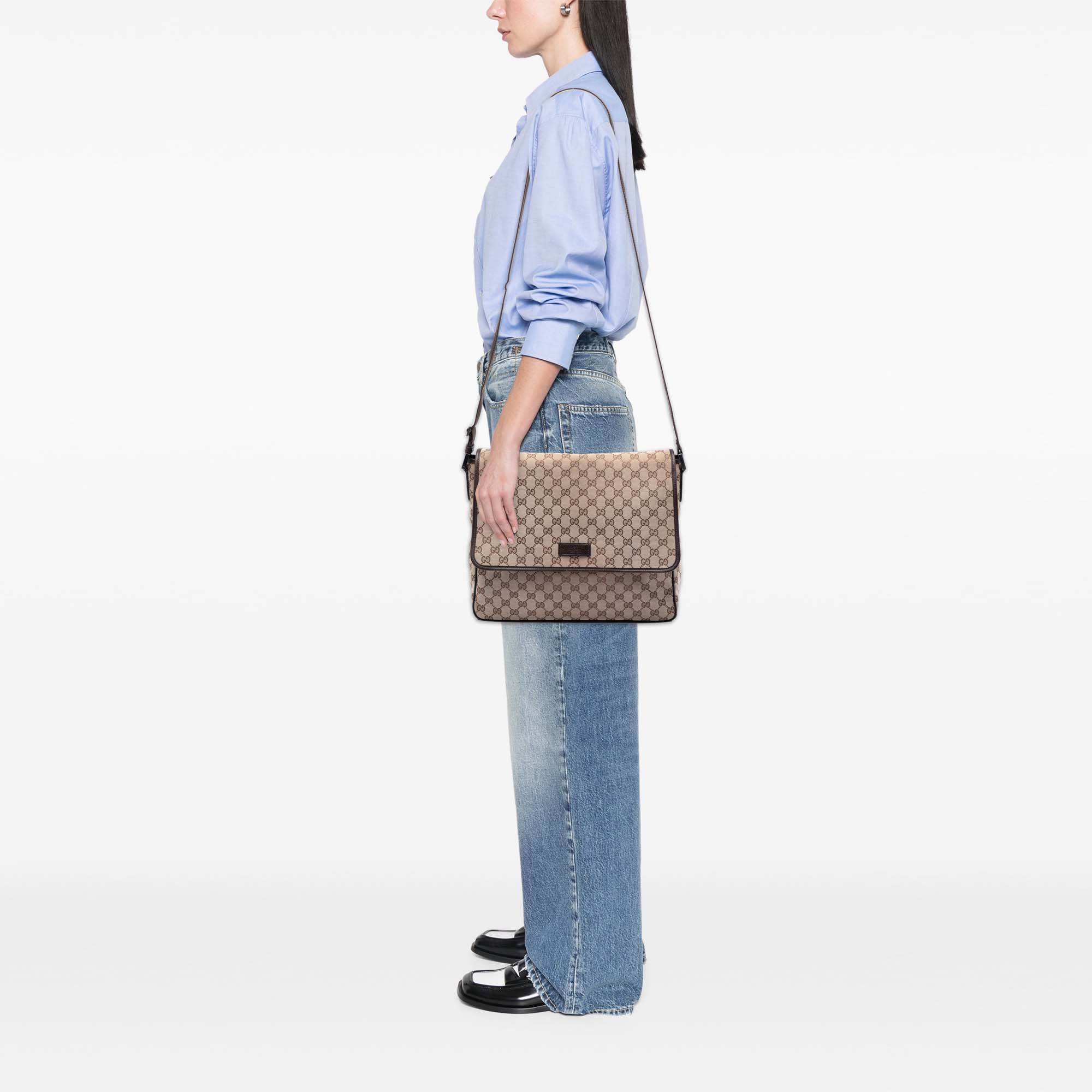Web Strap Flap Messenger GG Canvas Medium - Image 6